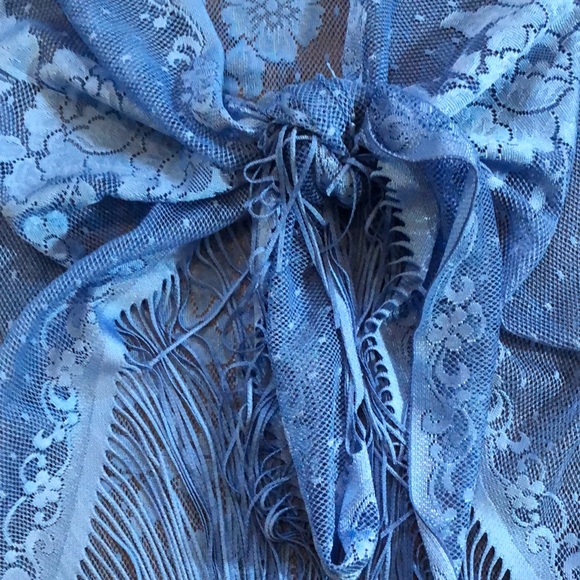 Vintage Lace/Fringe Beach Sarong - Picture 5 of 16